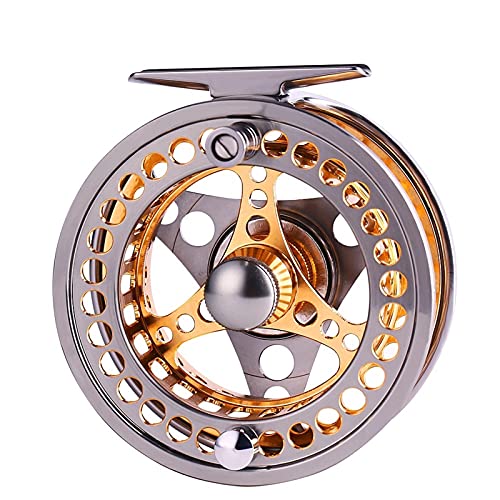 GBSONGLIANGBO Fliegenrolle,Fliegenfischen Rolle Große Laube Fliegenfischen-Spule 2 + 1 BB. Die Casting Aluminiumlegierung Spool Fly Rollen Angelgerät(Silver) von GBSONGLIANGBO