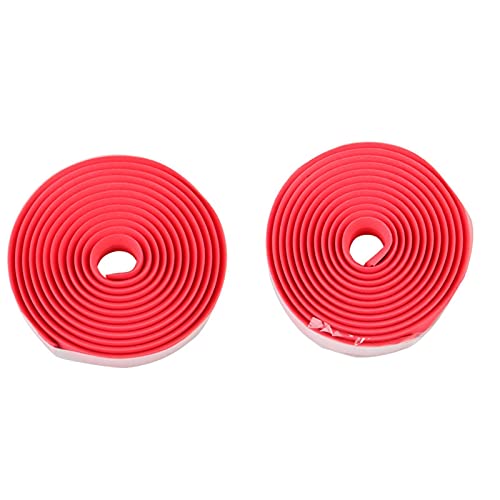 GBSONGLIANGBO Lenkerband,Fahrrad Lenkerband Rennrad Fahrrad Lenkerband Radfahren Anti-Slip & Dämpfung Gummikissen Radfahrengriff Wraps mit Balken-End-Stecker(Red) von GBSONGLIANGBO