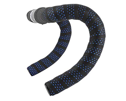 GBSONGLIANGBO Lenkerband,Fahrrad Lenkerband Rennrad Lenkerband Cork PU Fahrradlenkerbänder Soft Professional Cycling Dämpfung Anti-Vibrations-Verpackungs-Befestigungsriemen(Blue) von GBSONGLIANGBO