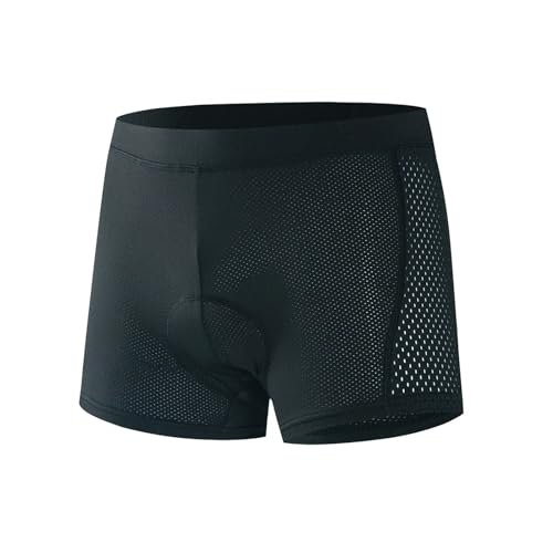 GBSONGLIANGBO Radlerhose Herren,Fahrradhose Herren Gepolstert Radfahren Shorts Zyklus Unterwäsche 20D Gel Pad Stoßfest Fahrrad Unterhose Straße MTB Fahrrad Unterwäsche(01,XS) von GBSONGLIANGBO