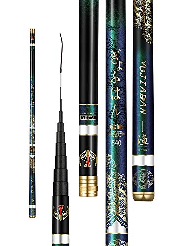 GBSONGLIANGBO Spinnrute,Forellenrute Super Light Fishing Rod Hohe Qualität Bachstange 3,6 / 10m Kohlefaser-Teleskop-Fischerei-Hand-Pole für Karpfen(9 m) von GBSONGLIANGBO