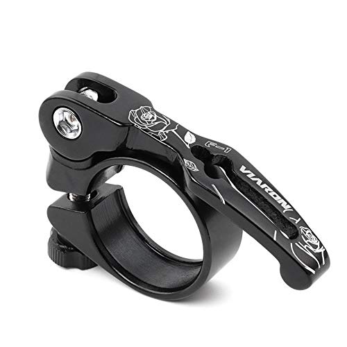 GBZIJIE Sattelklemme,Sattelkloben Mountain Bike Schnellspanner Sattelrohrschelle 31,8/34,9 mm Straßensattelstütze Schelle Farbe(Black,34.9) von GBZIJIE