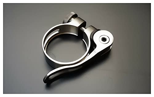 GBZIJIE Sattelklemme,Sattelkloben Titan Legierung Gebirgsstraße Fahrrad Fahrrad Schnellspanner Sattelstütze Klemmhalter Clip 31.8/34,9 mm(TI 31.8mm) von GBZIJIE