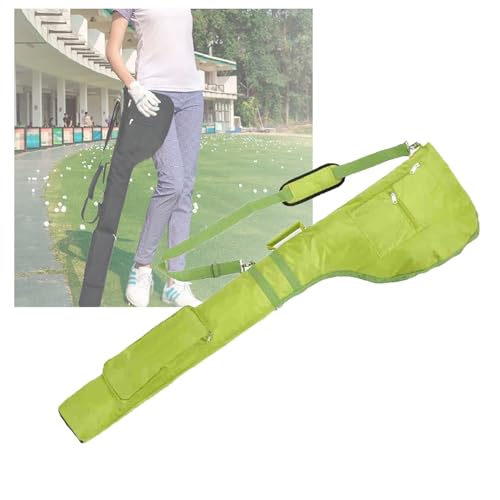 GCGC Golfschlägertasche, Faltbare Golfschläger-Tragetasche for 6 Bis 9 Schläger, Abnehmbarer Schultergurt, Golf-Putter-Organizer-Tasche, for Outdoor-Reisen, Training, Club-Garage(Green) von GCGC