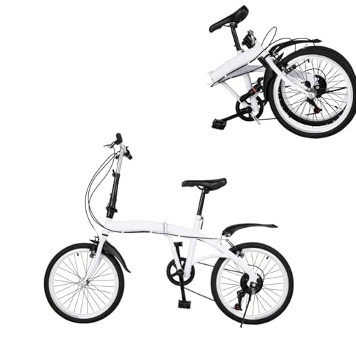 GCIUEMMH Faltrad für Erwachsene - 20" 6-Gang Faltrad Klappfahrrad Modern Klapprad Fahrräder Faltbares Erwachsene City Bike Einstellbar Unisex Damen Herren Für Stadt Camping Sport Outdoor Radfahren GCIUEMMH Faltrad für Erwachsene - 20" 6-Gang Faltrad Klappfahrrad Modern Klapprad Fahrräder Faltbares Erwachsene City Bike Einstellbar Unisex Damen Herren Für Stadt Camping Sport Outdoor Radfahren von GCIUEMMH
