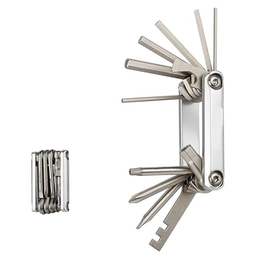 GCNMPJ Kompatibles Fahrrad-Multitool 14/15G Speichenschlüssel T25 Flachschlüssel Cr 40 Stahl Fahrradreparatur-Werkzeugsatz von GCNMPJ