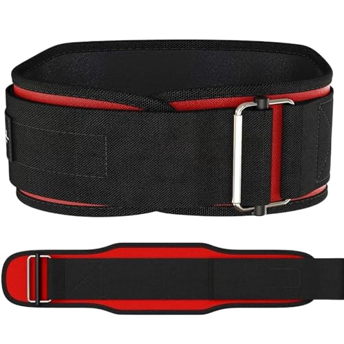 Gewichthebergürtel Herren Gymnastikgürtel Gewichthebergürtel Bodybuilding Powerlifting Lordosenstütze Hanteltraining Sport Muskelaufbau Wiegeliftinggürtel(Red,M) von GCYEIDMA