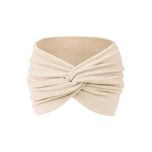 Haarband Damen Sport-Stirnband for Damen, breit, for Yoga, elastisch, for Laufen, Haarschmuck, Kopfschmuck(Apricot) von GCYEIDMA