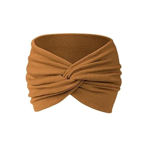 Haarband Damen Sport-Stirnband for Damen, breit, for Yoga, elastisch, for Laufen, Haarschmuck, Kopfschmuck(Coffee) von GCYEIDMA