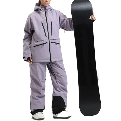 GDAONUDK Herren Skijacke Ski Anzug Snowboardlätzchen wasserdichte Kapuze mit Kapuze(#EE,XL) von GDAONUDK