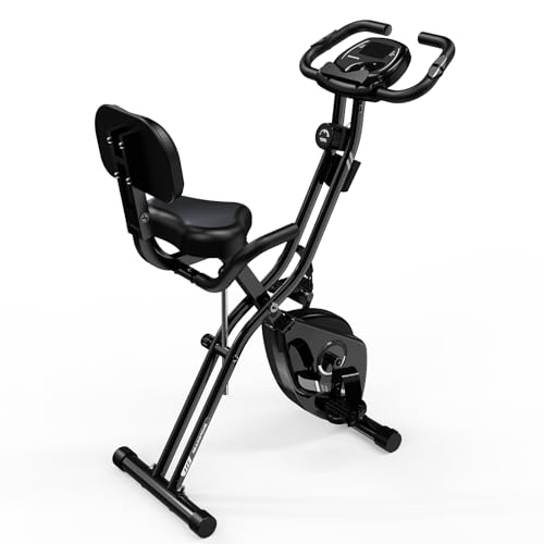 GEARSTONE Heimtrainer, magnetisches Klapprad, Fitness-Fahrrad, Indoor-Trainer, zusammenklappbar für Cardio-Training zu Hause, Handgelenksensor, Telefonhalterung von GEARSTONE