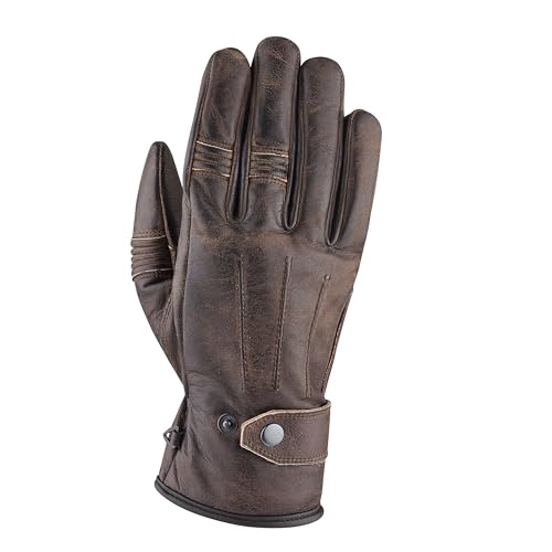 GEARX Motorradhandschuhe aus Leder im Used-Look, klassisch, modisch, für Moped, Touring, ATV, Quad, Reiten, Fahren, Fahrradhandschuh, Dunkelbraun, XL GEARX Motorradhandschuhe aus Leder im Used-Look, klassisch, modisch, für Moped, Touring, ATV, Quad, Reiten, Fahren, Fahrradhandschuh, Dunkelbraun, XL von GEARX