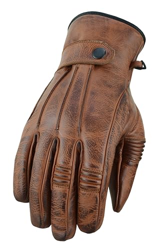 GEARX Motorradhandschuhe aus Leder im Used-Look, klassisch, modisch, für Moped, Touring, ATV, Quad, Reiten, Fahren, Fahrradhandschuh, Braun, L GEARX Motorradhandschuhe aus Leder im Used-Look, klassisch, modisch, für Moped, Touring, ATV, Quad, Reiten, Fahren, Fahrradhandschuh, Braun, L von GEARX