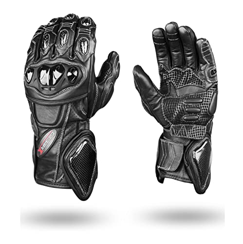 Ultimate Schutz Carbon Motorrad Leder Handschuhe Gr. L, schwarz Ultimate Schutz Carbon Motorrad Leder Handschuhe Gr. L, schwarz von GEARX