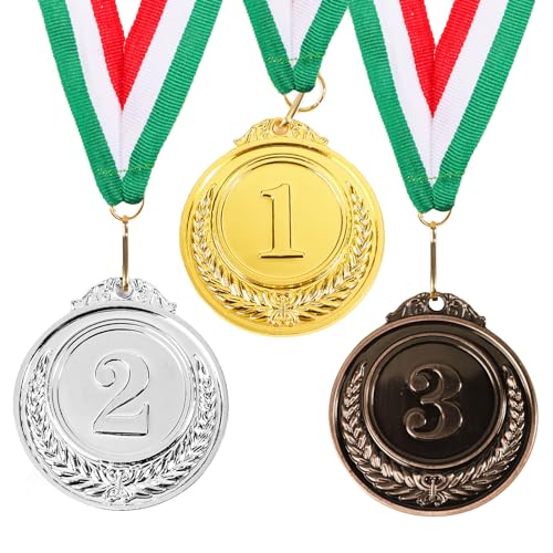 GEBETTER 3 Stück Gewinner Medaillen Zahlen Gold Silber Bronze Medaille Metall für Kinder Siegermedaillen Party Sportstag Spielzeug Preisen Wettbewerb Auszeichnungen Mitgebsel GEBETTER 3 Stück Gewinner Medaillen Zahlen Gold Silber Bronze Medaille Metall für Kinder Siegermedaillen Party Sportstag Spielzeug Preisen Wettbewerb Auszeichnungen Mitgebsel von GEBETTER