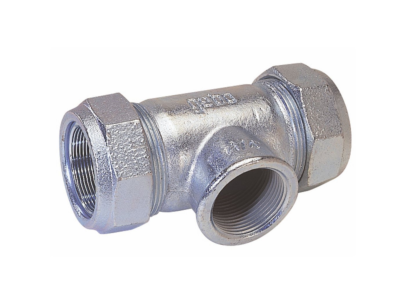 GEBO Gewindefitting Temperguss-Klemmverbinder Typ T, Abgang mit IG - für Stahlrohr, Ø 21,3 mm x 21,3 mm x IG 1/2 Zoll GEBO Gewindefitting Temperguss-Klemmverbinder Typ T, Abgang mit IG - für Stahlrohr, Ø 21,3 mm x 21,3 mm x IG 1/2 Zoll von GEBO