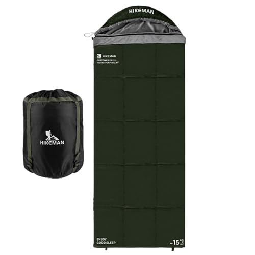 Schlafsack, 240T Polyester, gemütlich, wasserdicht, Rucksack-Schlafsack mit Kapuze, warmes Wetter, Outdoor, tragbar und leicht, für Camping, Wandern, Rucksackreisen von GECAP