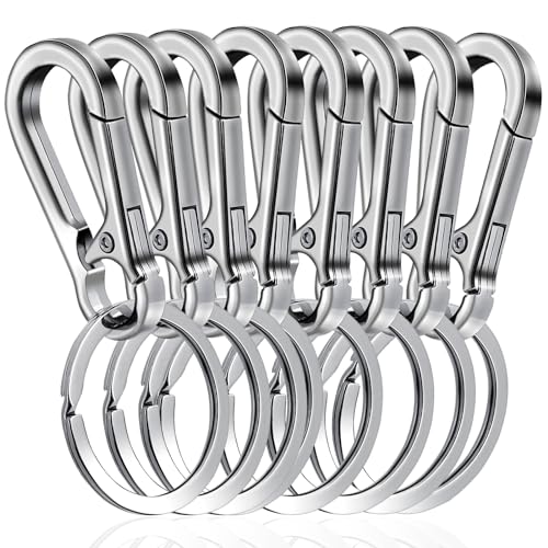 GEEHUA 8 Stück Metall Karabiner Schlüsselanhänger, Robuster Zinklegierung Karabiner Clip, Autoschlüsselhalter, Rostfreie Schlüsselanhänger Clips Karabiner Schlüsselanhänger für Männer und Frauen GEEHUA 8 Stück Metall Karabiner Schlüsselanhänger, Robuster Zinklegierung Karabiner Clip, Autoschlüsselhalter, Rostfreie Schlüsselanhänger Clips Karabiner Schlüsselanhänger für Männer und Frauen von GEEHUA