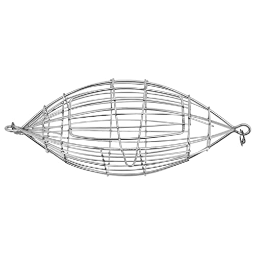 GEERYZHE Krabbenkäfig, Angelköderkäfig, Edelstahl, Köderkäfig, Karpfen-Angelfalle, Korb, Futterspenderhalter, Angelköderkäfig, Karpfen-Angelfalle für Garnelen, Krabbenfischköder (M (59 cm von GEERYZHE