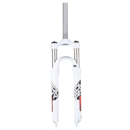 GEIRONV 26/27,5/29 Zoll MTB Fahrrad, Mechanische Vorderradgabel 105 MM Federweg Gerade 1-1/8 Zoll 9 MM Achsfeder Dämpfungs Scheibenbremsen Federgabel(Red,29inch) von GEIRONV