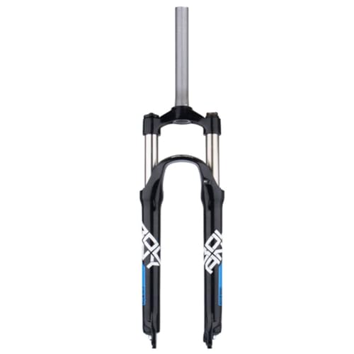 GEIRONV Mechanische Gabel for Mountainbikes Aus Aluminiumlegierung, 26/27,5/29 Zoll Scheibenbremse 105 MM Federweg 1-1/8 Zoll Schnellspanner Federdämpfungsfedergabel(Blue,26inch) von GEIRONV