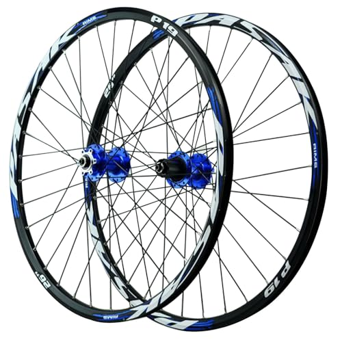 GEIRONV Mountainbike-Räder mit Scheibenbremse, 26/27,5/29 Zoll Doppelwandige Alufelgen 32H Nabe 7-12 Gänge Kompatibel mit 1,25-2,35 Zoll Reifen 2035 G(Blue,26inch) von GEIRONV