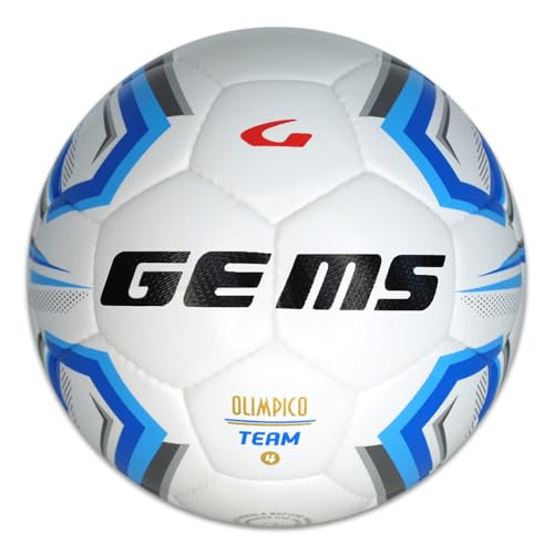 GEMS UN06-0302 OLIMPICO Team Unisex Fußball Weiß/Blau Größe 4 GEMS UN06-0302 OLIMPICO Team Unisex Fußball Weiß/Blau Größe 4 von GEMS