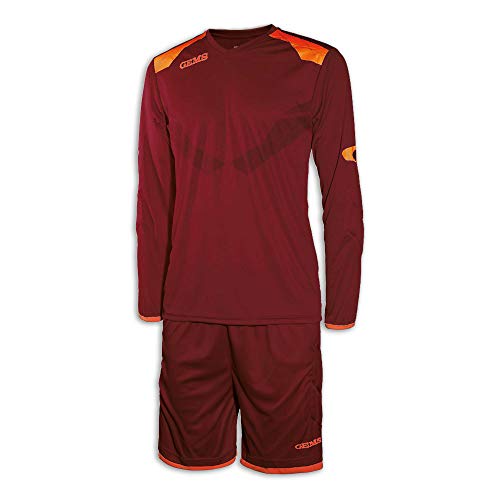 Gems Herren Denver Fußball-Kit-Torhüter, Dunkelrot, M von GEMS