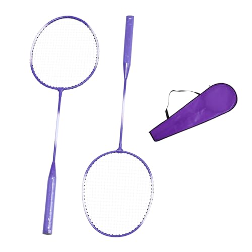 Badmintonschläger Set | Komplettes Badminton-Set aus Legierung | Badmintonschläger Paar Mittelsteife | Badmintonschläger-Kombination für Outdoor, Jar von GENERIC