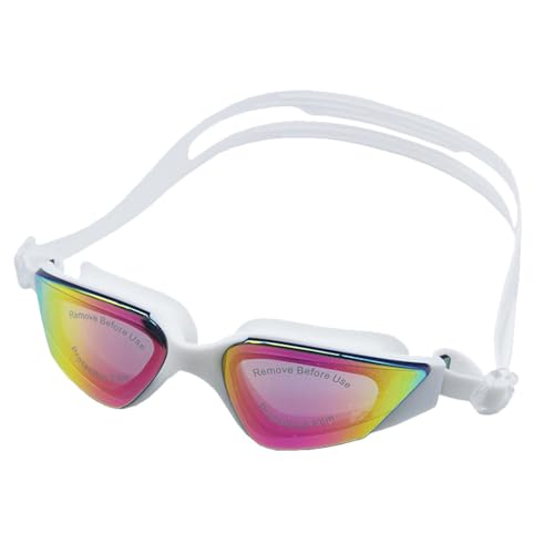 Bunte Schwimmbrille für Erwachsene | Schwimmbrille, Nasenklammer, Ohrenstöpsel | Tauchbrille Unisex, Anti-Beschlag | polarisierte Schwimmbrille für Männer, von GENERIC