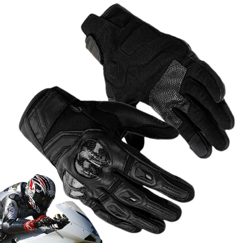 Gepolsterte Motorradhandschuhe, Motorradhandschuhe mit gepolsterter Handfläche, Fahrradhandschuhe mit vollen Fingern – rutschfeste Fahrradhandschuhe mit Touchscreen, gepolsterte Fahrradhandschuhe für von GENERIC