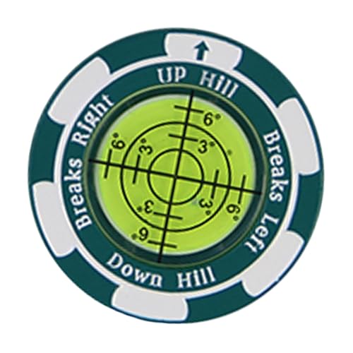 Golfball-Marker für Putting Green, Golfmarker für Putting Green – Professioneller Golf-Lesemarker aus Zinklegierung, präzise Lesehilfe für Golf, Zubehör von GENERIC