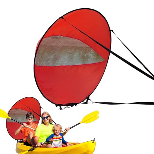 Kajak-Downwind-Paddelsegel, Paddle-Board-Segel - Klares Fenster Paddleboard Kajaksegel Kajakzubehör - Tragbares Paddle-Board-Schatten-Bootszubehör für Kanu-Schlauchboot-Yacht von GENERIC