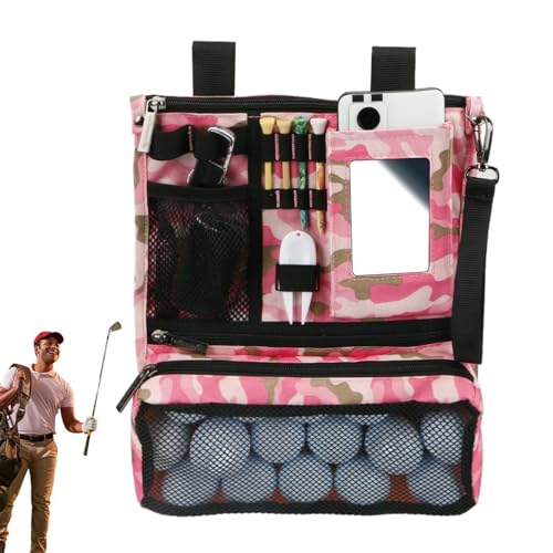 Tasche für Golfballtasche, Behälter für Golfbälle - Wertsachentasche mit Reißverschluss, -Tasche, Golftasche, Golftasche, Aufbewahrungstasche von GENERIC