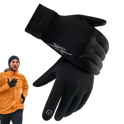 Uni Winterhandschuhe, Ski- und Schneehandschuhe | Handschuhe für kaltes Wetter, Thermohandschuhe, winddicht, berührbar, reflektierende und warme Schlaghandschuhe zum Laufen, Radfahren, Fahren, R von GENERIC