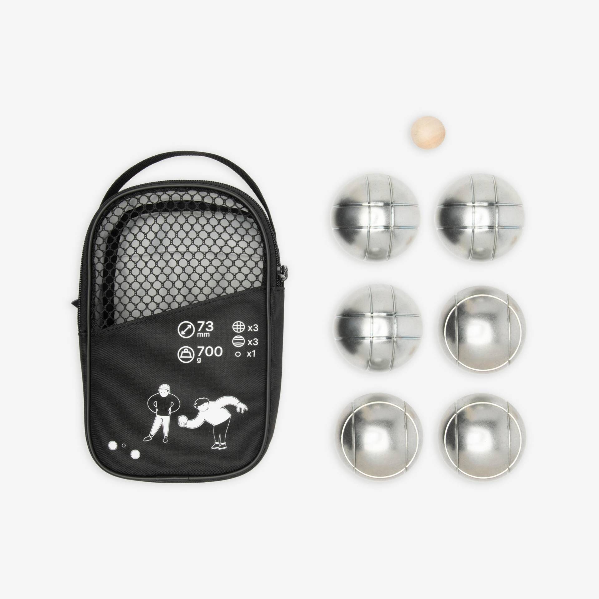 Boulekugeln Freizeit 100 - 6-er Set + Zielkugel Boulekugeln Freizeit 100 - 6-er Set + Zielkugel von Decathlon