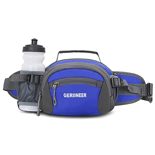 GERIINEER Wasserdichte Bauchtasche Gürteltasche mit Flaschenhalter Damen und Herren Bauchtasche Geeignet für Reise Sport Running und Alle Outdoor Aktivitäten Hüfttasche Damen Herren Sport (Dunkelblau) GERIINEER Wasserdichte Bauchtasche Gürteltasche mit Flaschenhalter Damen und Herren Bauchtasche Geeignet für Reise Sport Running und Alle Outdoor Aktivitäten Hüfttasche Damen Herren Sport (Dunkelblau) von GERIINEER