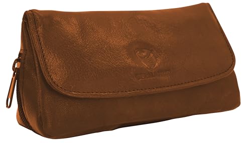 GERMANUS Pfeifentasche Lorenz, aus Leder, für 2 Pfeifen in Braun - Pfeifenbeutel GERMANUS Pfeifentasche Lorenz, aus Leder, für 2 Pfeifen in Braun - Pfeifenbeutel von GERMANUS
