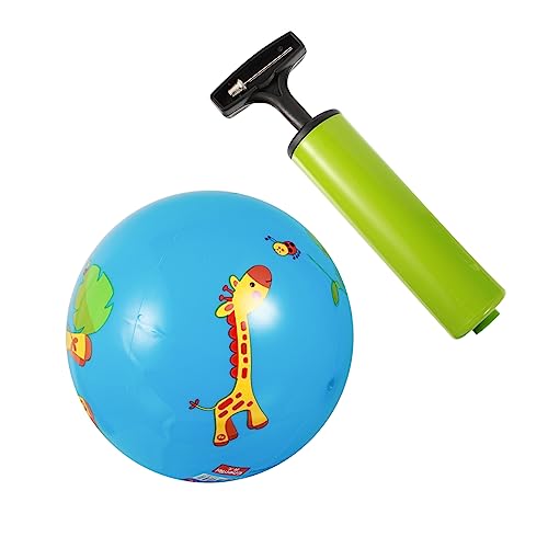 GETAJGHSD 9 Kinderball Ballpumpe Hüpfbälle für drinnen und draußen aufblasbarer Völkerball kinderspielzeug Kinder Outdoor Spielzeug pufferball Sportball für Kinder Spielzeug für Kinder Blue von GETAJGHSD