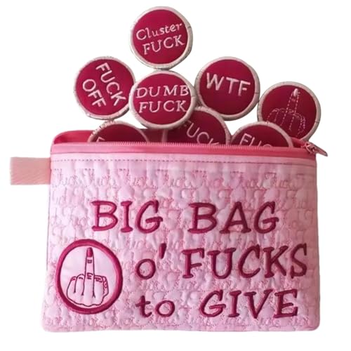 Big Bag of F*CKS to Give Reißverschlusstasche Big Bag of Fucks lustige einzigartige Geldbörse mit Reißverschluss F*CKS Gag Geschenk Fucks to Give Gag Geschenk lustige Stickerei Taschenmarke Big Bag of F*CKS to Give Reißverschlusstasche Big Bag of Fucks lustige einzigartige Geldbörse mit Reißverschluss F*CKS Gag Geschenk Fucks to Give Gag Geschenk lustige Stickerei Taschenmarke von GETBSTOOP