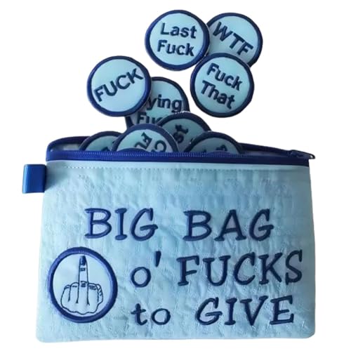 Big Bag of F*CKS to Give Reißverschlusstasche Big Bag of Fucks lustige einzigartige Geldbörse mit Reißverschluss F*CKS Gag Geschenk Fucks to Give Gag Geschenk lustige Stickerei Taschenmarke Big Bag of F*CKS to Give Reißverschlusstasche Big Bag of Fucks lustige einzigartige Geldbörse mit Reißverschluss F*CKS Gag Geschenk Fucks to Give Gag Geschenk lustige Stickerei Taschenmarke von GETBSTOOP
