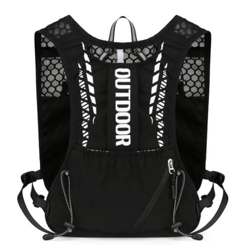 GETBSTOOP Running Hydratation Weste, leicht reflektierende Laufwestepackung, Hydratation Weste Daypack mit Anpassung Brustgurte for Männer Frauen Marathon Trail Running Cycling Wanderkletter von GETBSTOOP