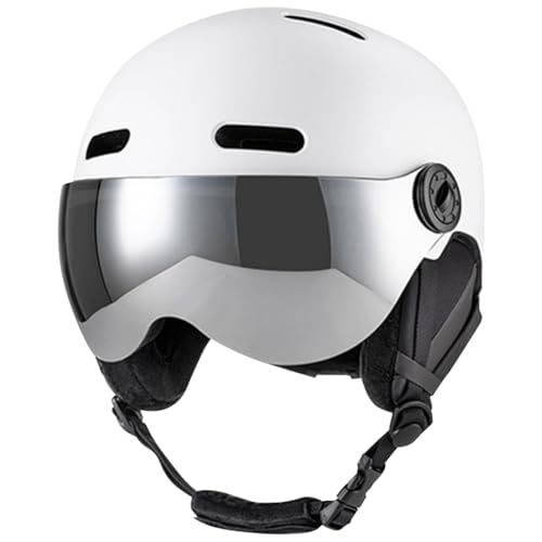 GETBSTOOP Schnee-Skihelm mit Brillen-Set, Verstellbarer Sporthelm mit Schutzbrille for Männer und Frauen, Winddichte Skiausrüstung for Erwachsene und Jugendliche zum Snowboarden, Skifahren, von GETBSTOOP