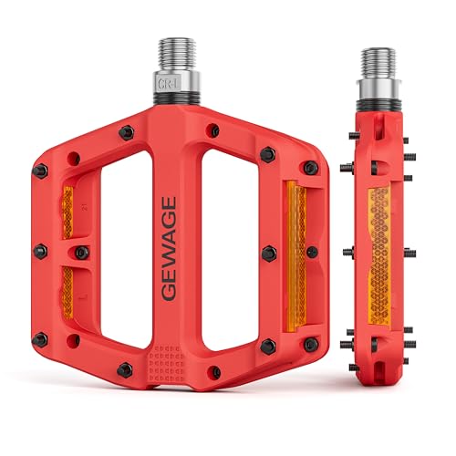 GEWAGE Fahrradpedale,Nylonfaser MTB Pedale mit Reflektoren,9/16 Zoll rutschfeste, Leichte Fahrrad Plattform Pedale mit 3 Lagern für Rennrad, MTB, E-Bike GEWAGE Fahrradpedale,Nylonfaser MTB Pedale mit Reflektoren,9/16 Zoll rutschfeste, Leichte Fahrrad Plattform Pedale mit 3 Lagern für Rennrad, MTB, E-Bike von GEWAGE