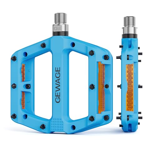 GEWAGE Fahrradpedale,Nylonfaser MTB Pedale mit Reflektoren,9/16 Zoll rutschfeste, Leichte Fahrrad Plattform Pedale mit 3 Lagern für Rennrad, MTB, E-Bike GEWAGE Fahrradpedale,Nylonfaser MTB Pedale mit Reflektoren,9/16 Zoll rutschfeste, Leichte Fahrrad Plattform Pedale mit 3 Lagern für Rennrad, MTB, E-Bike von GEWAGE