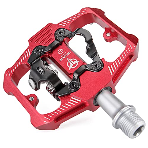 GEWAGE Fahrradpedale für SPD, 3 Abgedichtete Lager, Doppelfunktion, Flach und Klickpedal, leichte Aluminium MTB Pedale 9/16 Zoll mit Stollen für MTB, Rennrad GEWAGE Fahrradpedale für SPD, 3 Abgedichtete Lager, Doppelfunktion, Flach und Klickpedal, leichte Aluminium MTB Pedale 9/16 Zoll mit Stollen für MTB, Rennrad von GEWAGE