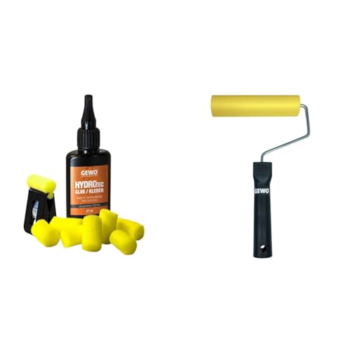 Bundle aus GEWO HydroTec Kleber auf Wasserbasis - ITTF zugelassener Belagkleber für Tischtennisschläger, mit Applikatorschwämmen, 37 ml + GEWO Belag Andruckrolle - für Tischtennis Schlägermontage Bundle aus GEWO HydroTec Kleber auf Wasserbasis - ITTF zugelassener Belagkleber für Tischtennisschläger, mit Applikatorschwämmen, 37 ml + GEWO Belag Andruckrolle - für Tischtennis Schlägermontage von GEWO