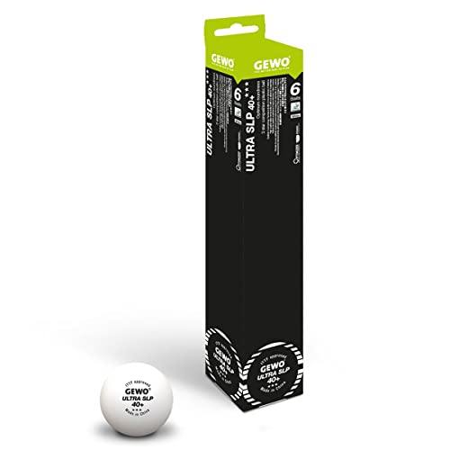 GEWO Ultra SLP Tischtennisbälle - 3 Sterne Tischtennis-Ball aus Plastik 40+ ohne Naht - ITTF-zertifizierte Wettkampf Bälle - 6 hochwertige Profi-Tischtennisbälle weiß, 40+mm Durchmesser GEWO Ultra SLP Tischtennisbälle - 3 Sterne Tischtennis-Ball aus Plastik 40+ ohne Naht - ITTF-zertifizierte Wettkampf Bälle - 6 hochwertige Profi-Tischtennisbälle weiß, 40+mm Durchmesser von GEWO