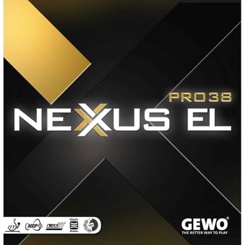 GEWO Belag Nexxus EL Pro 38 Farbe 1,9 mm, schwarz, Größe 1,9 mm, schwarz von GEWO