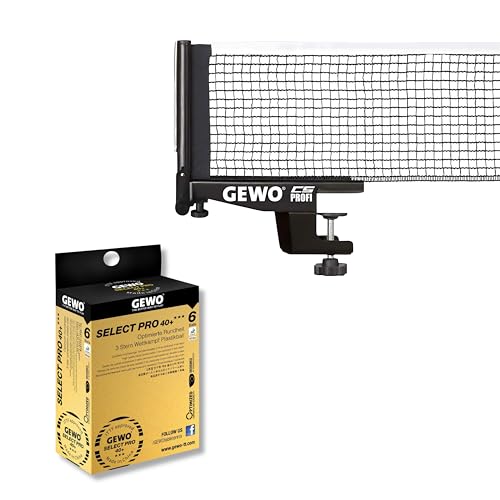 GEWO CS Profi Tischtennisnetz - Professionelles Tischtennis-Netz für die Tischtennisplatte - Massive Metallgarnitur mit Höhenverstellschraube und strapazierfähiger Netzstruktur, schwarz, 183cm lang GEWO CS Profi Tischtennisnetz - Professionelles Tischtennis-Netz für die Tischtennisplatte - Massive Metallgarnitur mit Höhenverstellschraube und strapazierfähiger Netzstruktur, schwarz, 183cm lang von GEWO